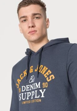 Jack & Jones Jjelogo Hood - Hoodie - Ombre Blue -Jack & Jones Verkoopwinkel a979031fe74f41db814372619f61a5d9