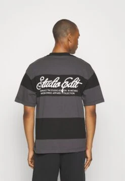 Jack & Jones Jornorrebro Stripe Tee Crew Neck - T-Shirt Print - Black