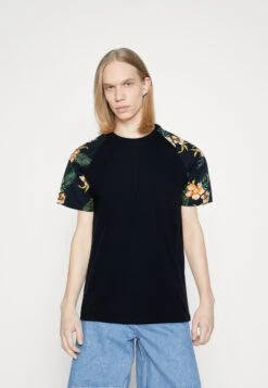 Jack & Jones Jjbecs Tee Crew Neck Raglan - T-Shirt Print - Navy Blazer