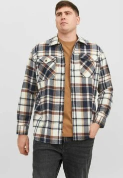 Jack & Jones Jjeeddie Overshirt Ls Pls - Lichte Jas - Cloud Dancer