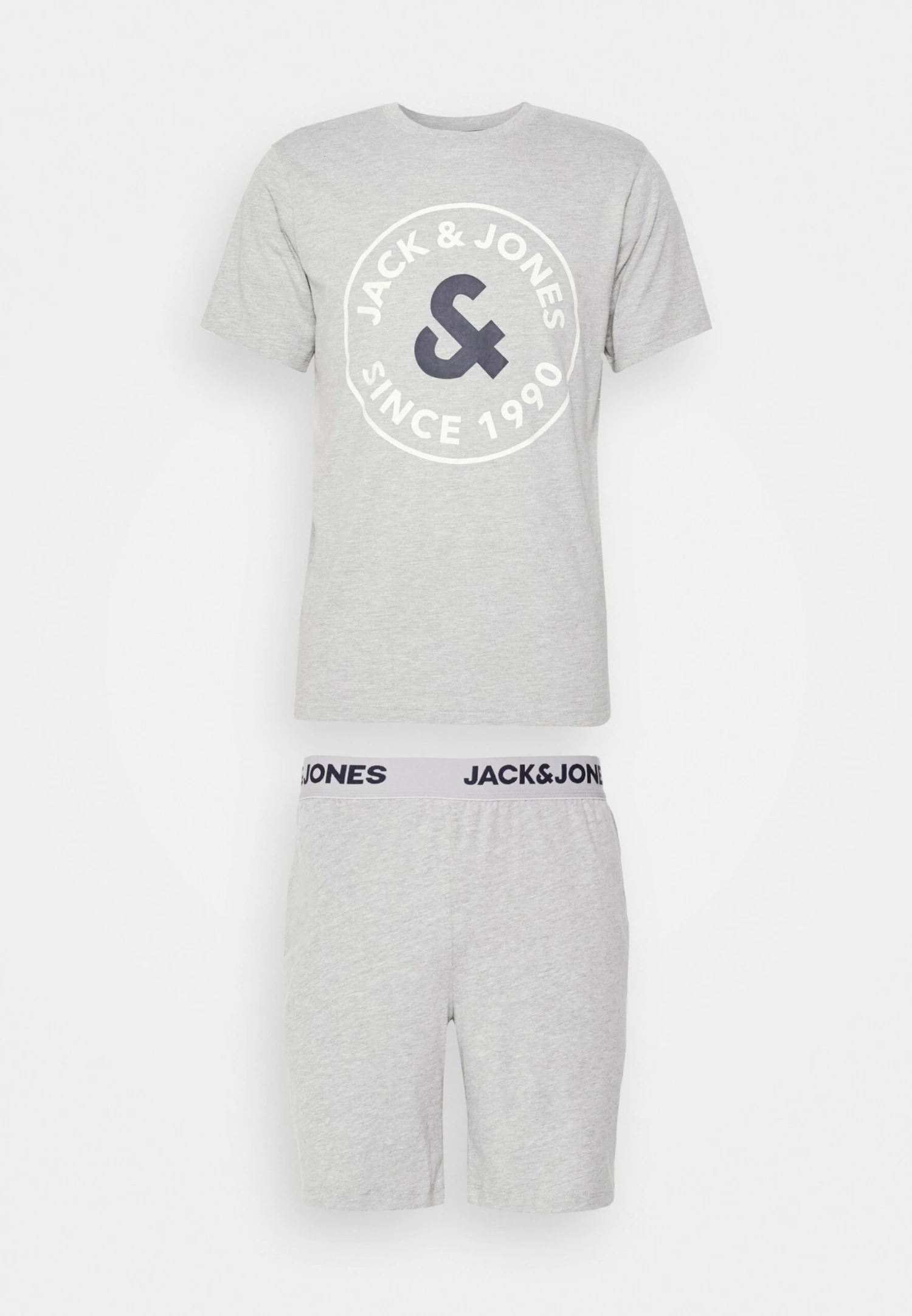 Jack & Jones Jacaaron Ss Tee And Shorts Set - Pyjama - Light Grey Melange 5 Jack & Jones Jacaaron Ss Tee And Shorts Set - Pyjama - Light Grey Melange - Afbeelding 5
