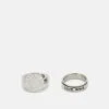 Jack & Jones Jaclove Is Love Unisex 2 Pack - Ring - Silver-Coloured Birch