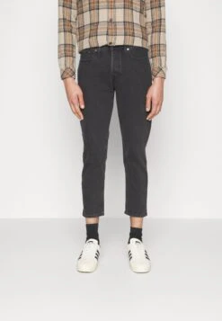 Jack & Jones Jjifrank Jjleen Cropped - Jeans Tapered Fit - Black Denim