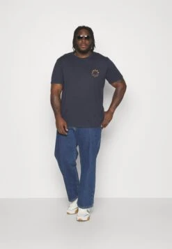 Jack & Jones Jjwarrior Tee Crew Neck 3 Pack - T-Shirt Print - Navy Blazer/White/Mountainview