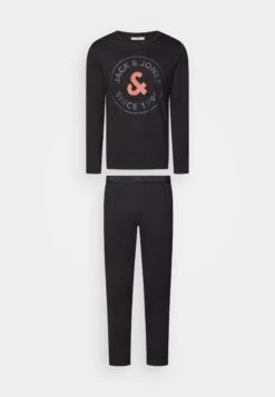 Jack & Jones Jacaaron Longsleeve And Pants Set - Pyjama - Black