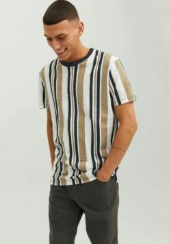 JACK&JONES Premium Jprblatropic Crew Neck - T-Shirt Print - Celadon Green