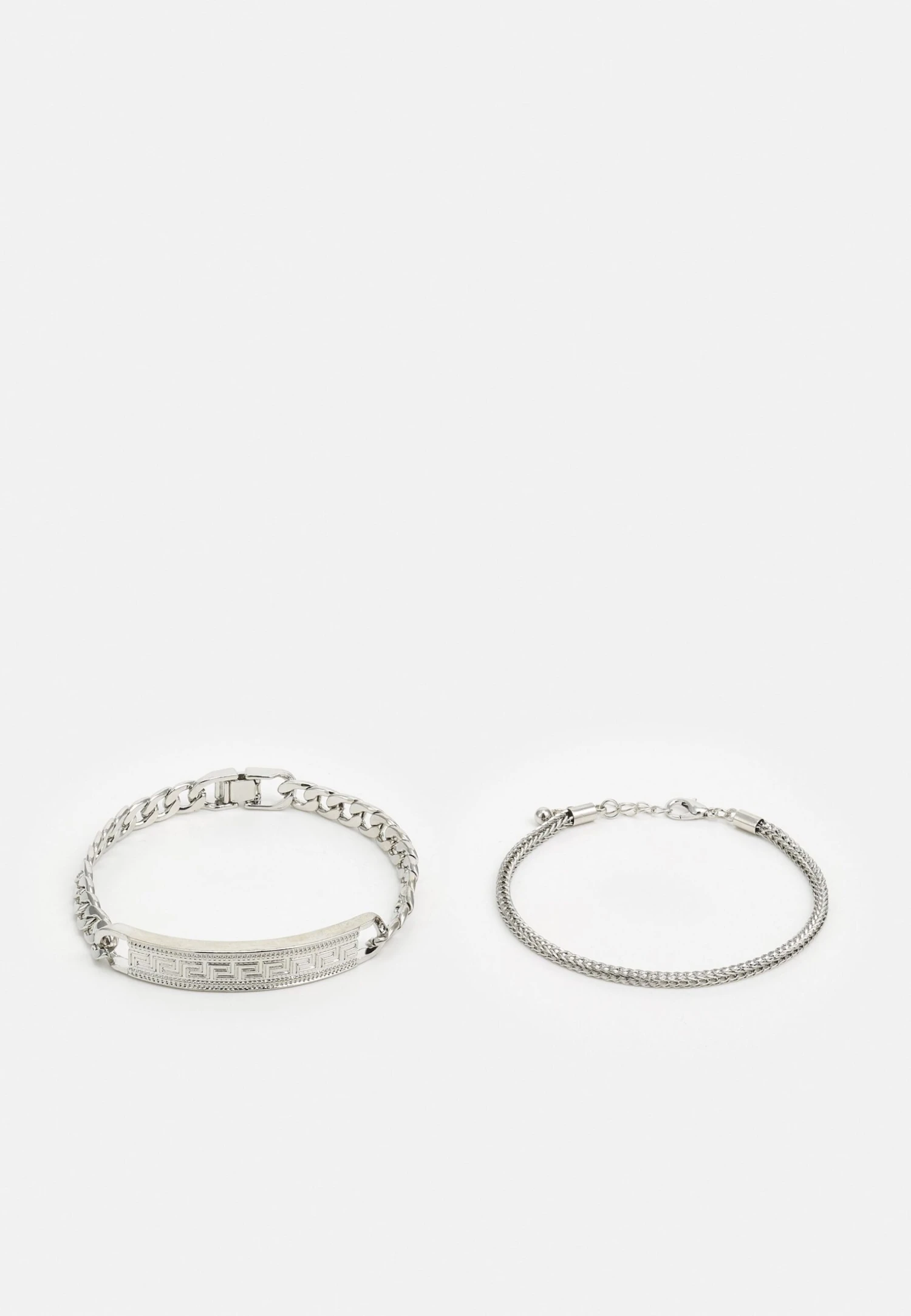 Jack & Jones Jacplate 2 Pack Unisex - Armband - Silver-Coloured 1 Jack & Jones Jacplate 2 Pack Unisex - Armband - Silver-Coloured