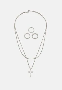 Jack & Jones Jacleon Giftbox Unisex Set - Ketting - Silver-Coloured