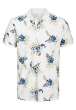 Jack & Jones Becs Aop Polo Ss - Poloshirt - Cloud Dancer