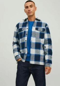 Jack & Jones Rddari Check L/S Sn - Lichte Jas - Navy Blazer