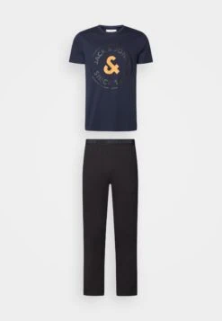 Jack & Jones Jacaaron Tee And Pants Set - Pyjama - Navy Blazer/Black