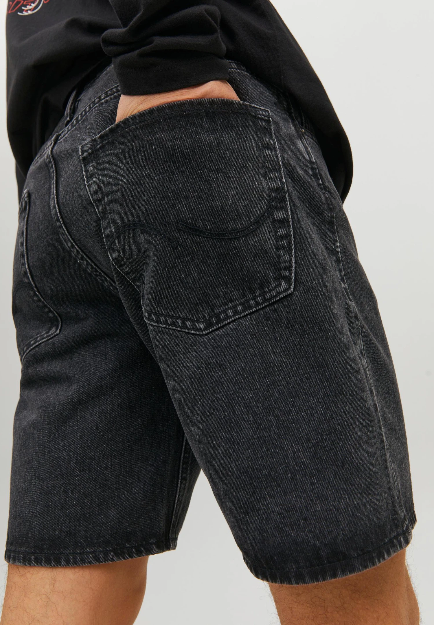 Jack & Jones Original- Jeansshort - Black Denim 2 Jack & Jones Original- Jeansshort - Black Denim - Afbeelding 2