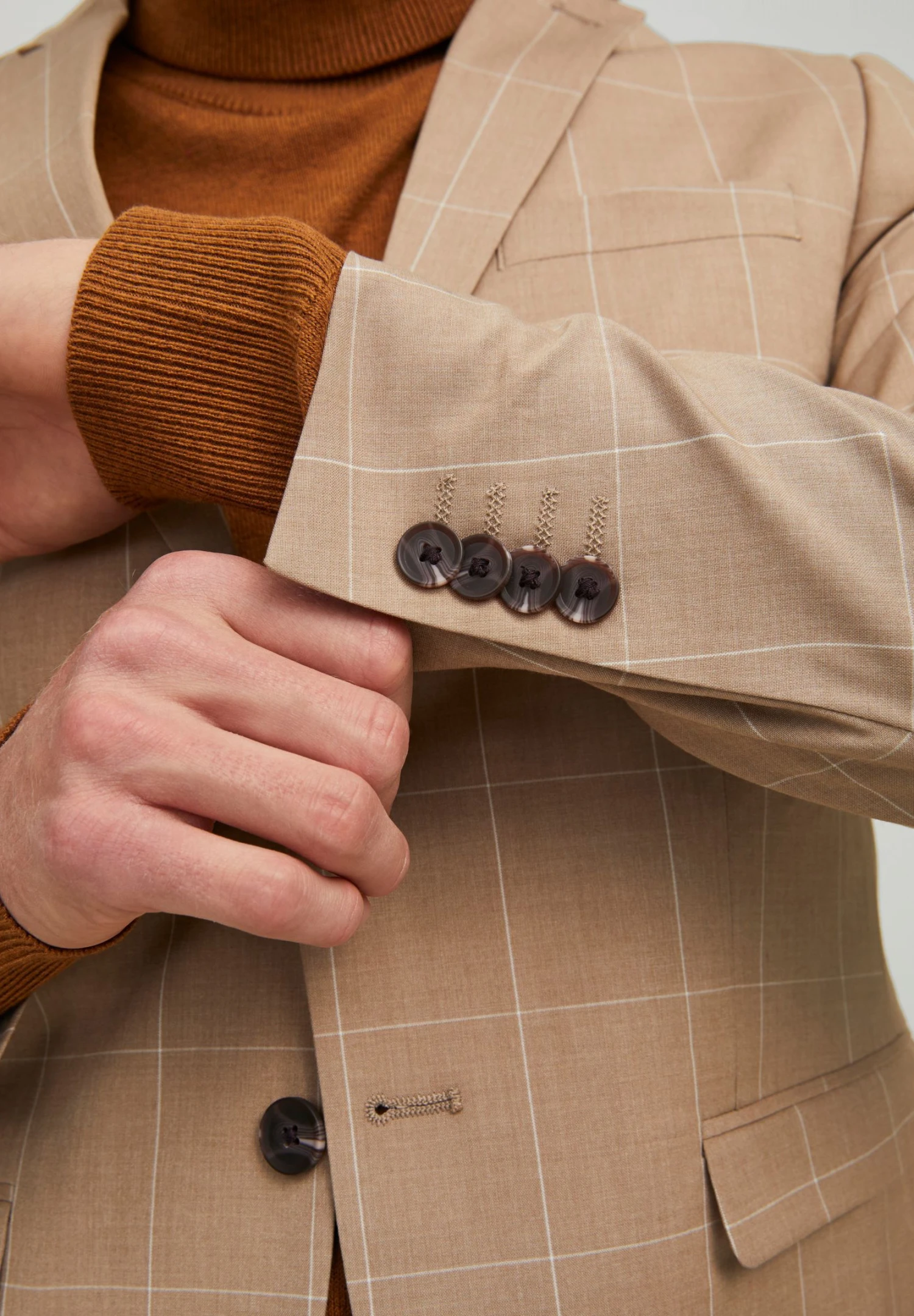 JACK&JONES Premium Jprfranco Check - Kostuum - Curds/Whey 6 JACK&JONES Premium Jprfranco Check - Kostuum - Curds/Whey - Afbeelding 6