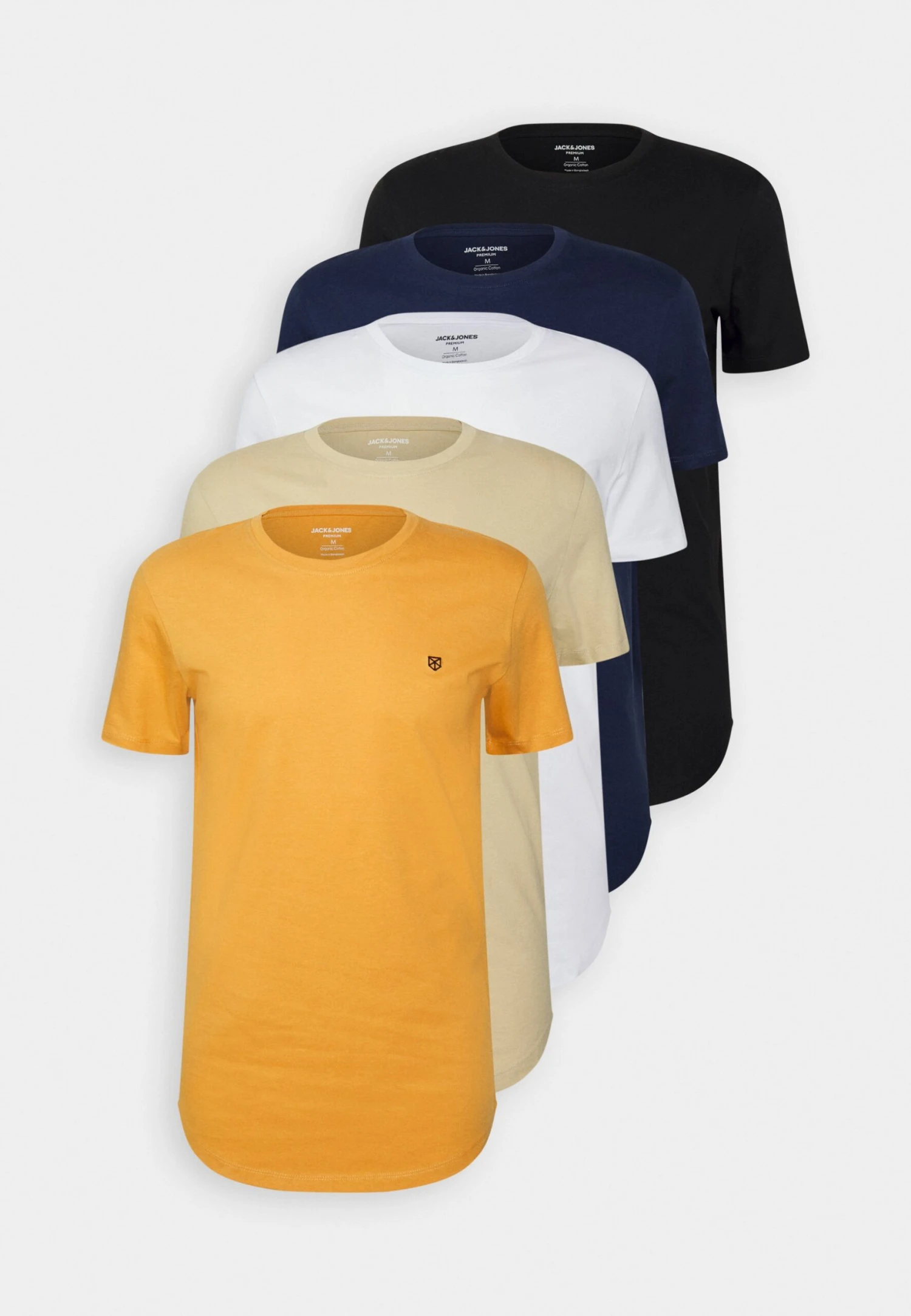 JACK&JONES Premium Jprblabrady Tee Crew Neck 5 Pack - T-Shirt Basic - Black/Naval/Nugget/Irish/White 8 JACK&JONES Premium Jprblabrady Tee Crew Neck 5 Pack - T-Shirt Basic - Black/Naval/Nugget/Irish/White - Afbeelding 8