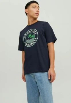 Jack & Jones Crew Neck - T-Shirt Print - Navy Blazer